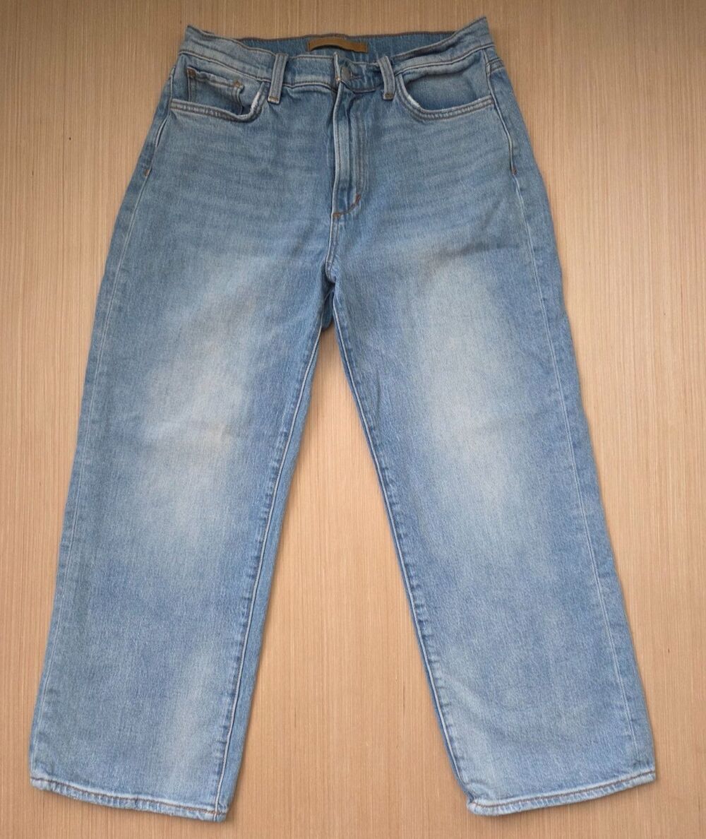 Joe's Jeans The Blake High Rise Wide Leg Crop Blue Jeans Size 28